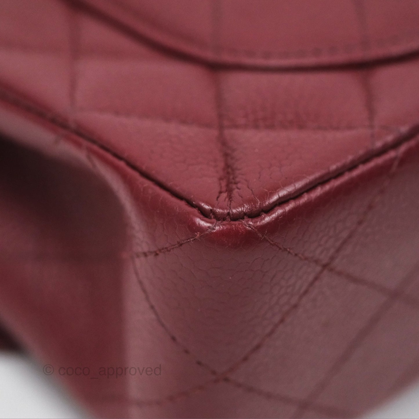 Chanel Vintage Classic Small S/M Flap Burgundy Caviar 24K Gold Hardware