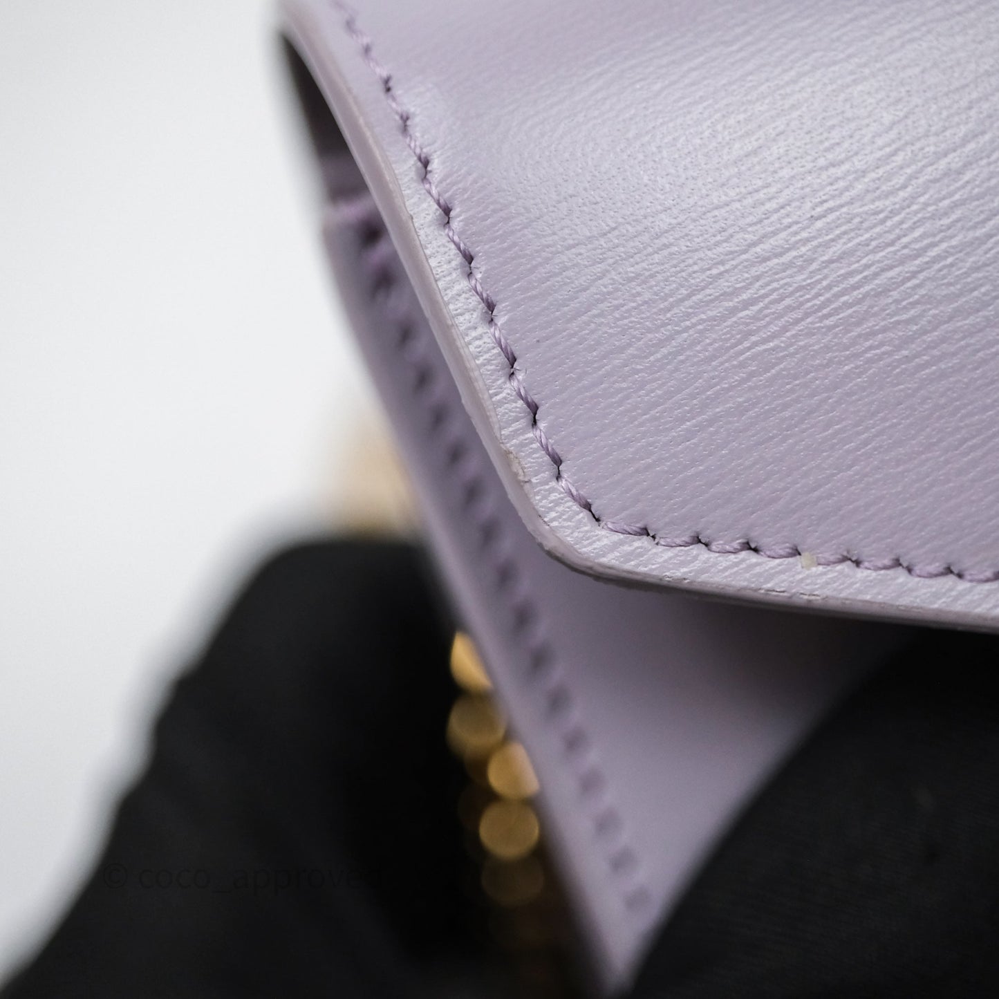 Celine Margo Wallet On Chain in Purple lavender Shiny Calfskin