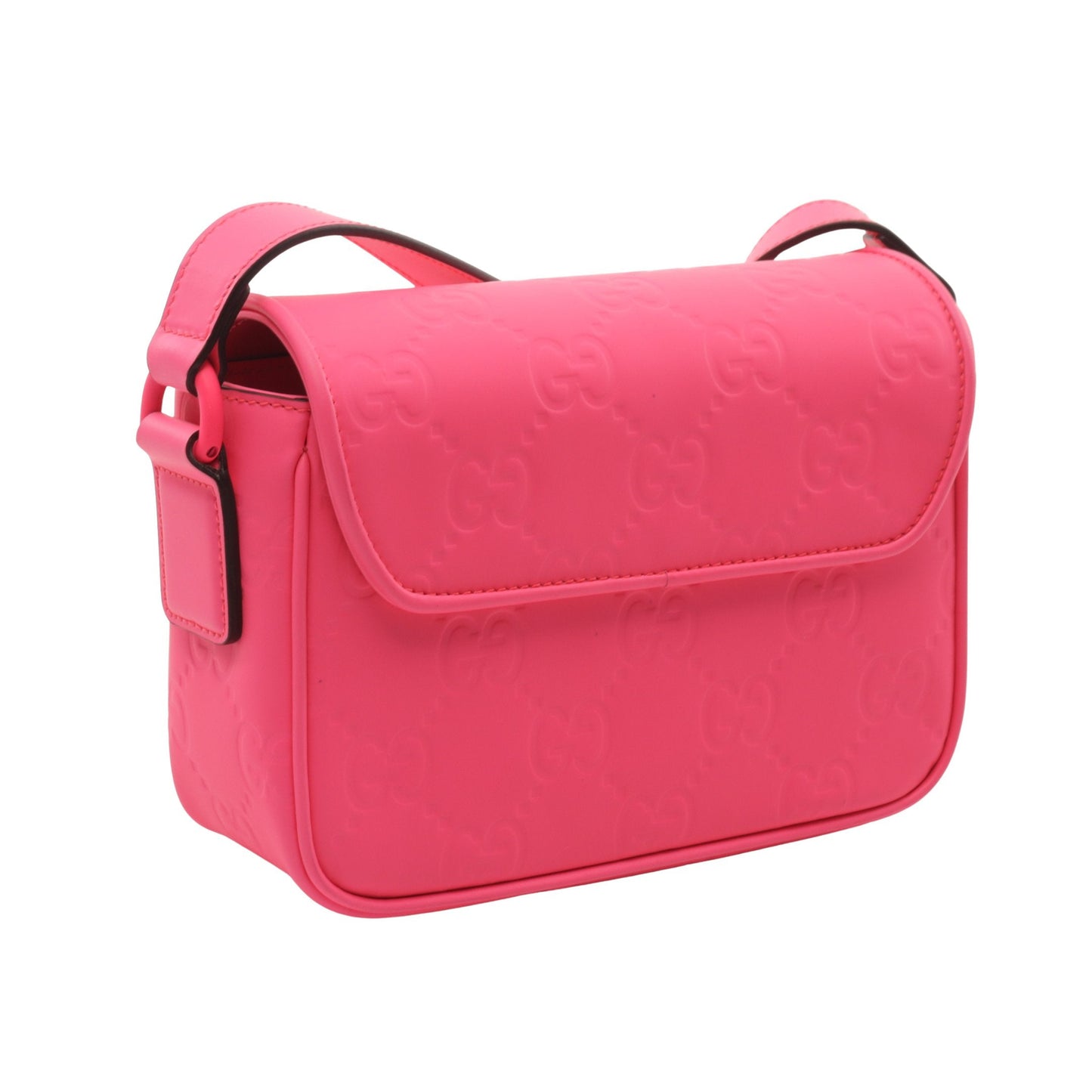 Luxury Gucci Trending 2025 GG Rubber Effect Super mini bag Shoulder bag Leather Pink purple