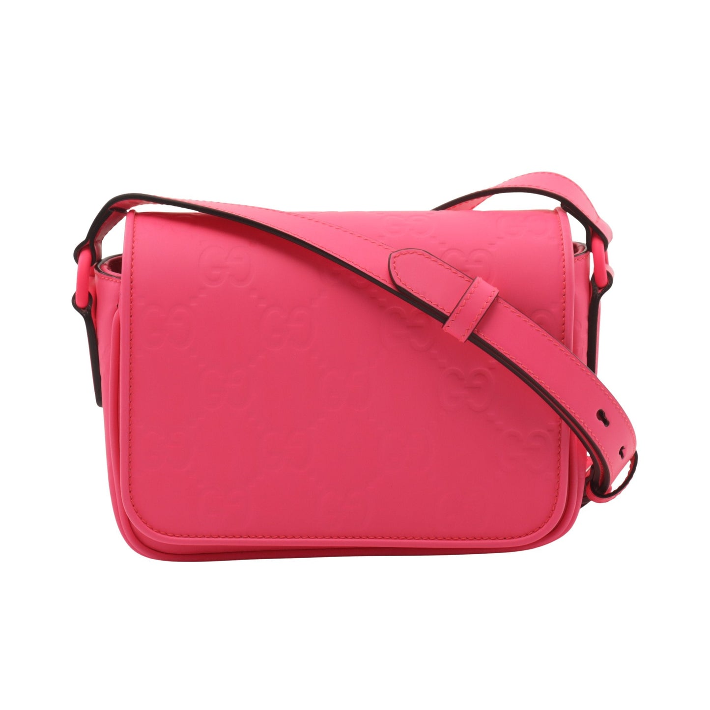 Luxury Gucci Trending 2025 GG Rubber Effect Super mini bag Shoulder bag Leather Pink purple