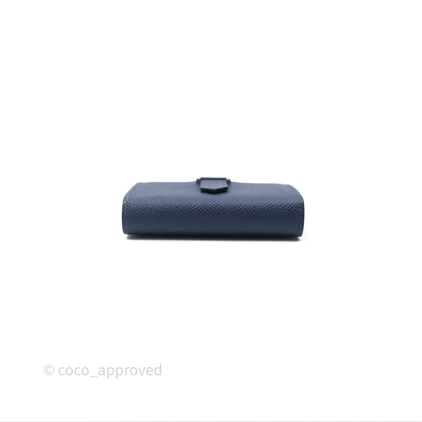 Hermès Bearn Mini Wallet Bleu Saphir 73 Epsom Palladium Hardware