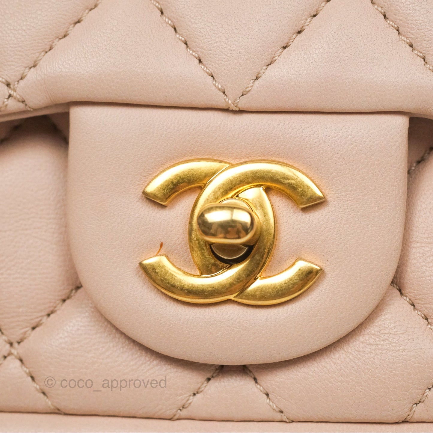 Chanel Flap Bag Pink Aged Gold Hardware