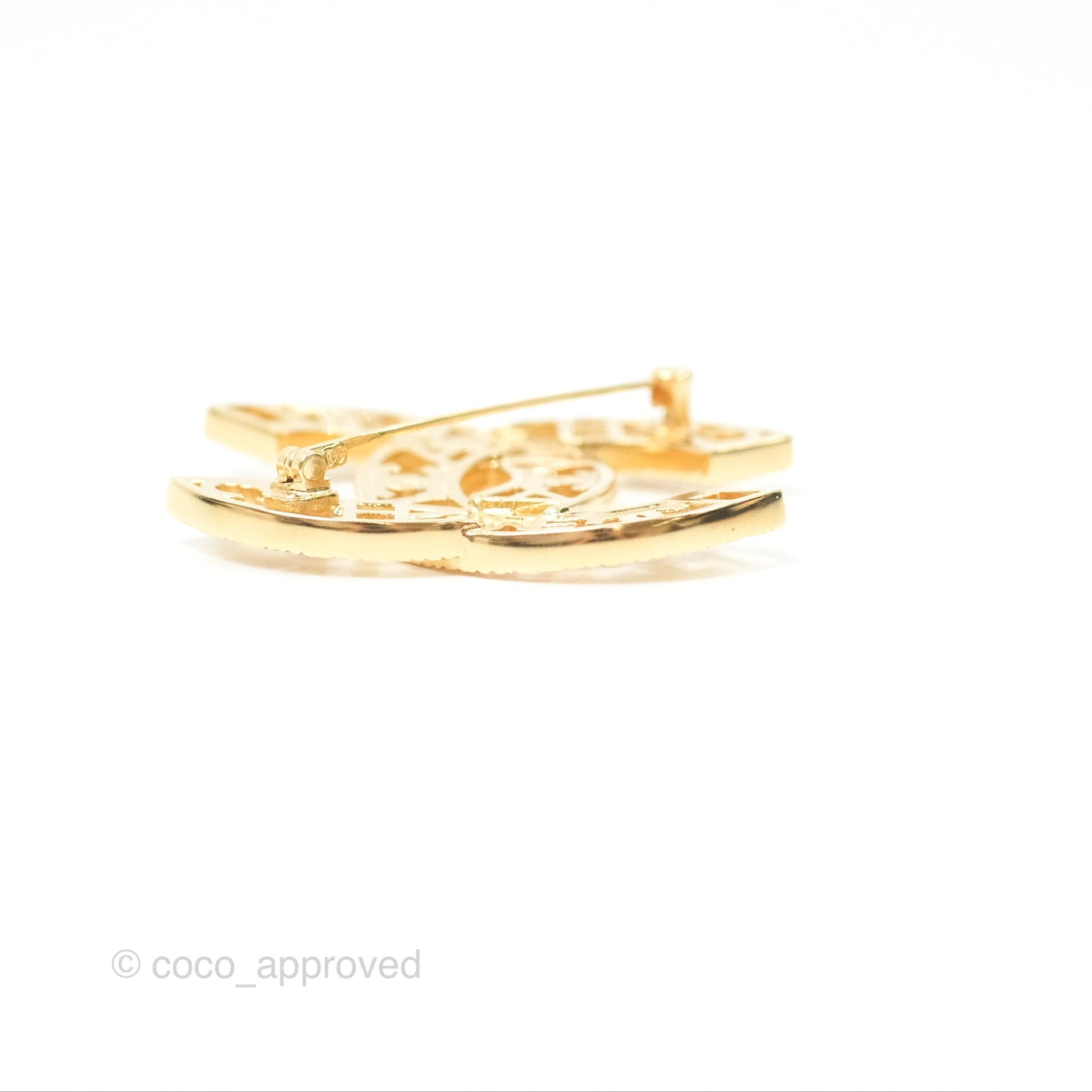 Chanel CC Brooch Gold Tone 22A