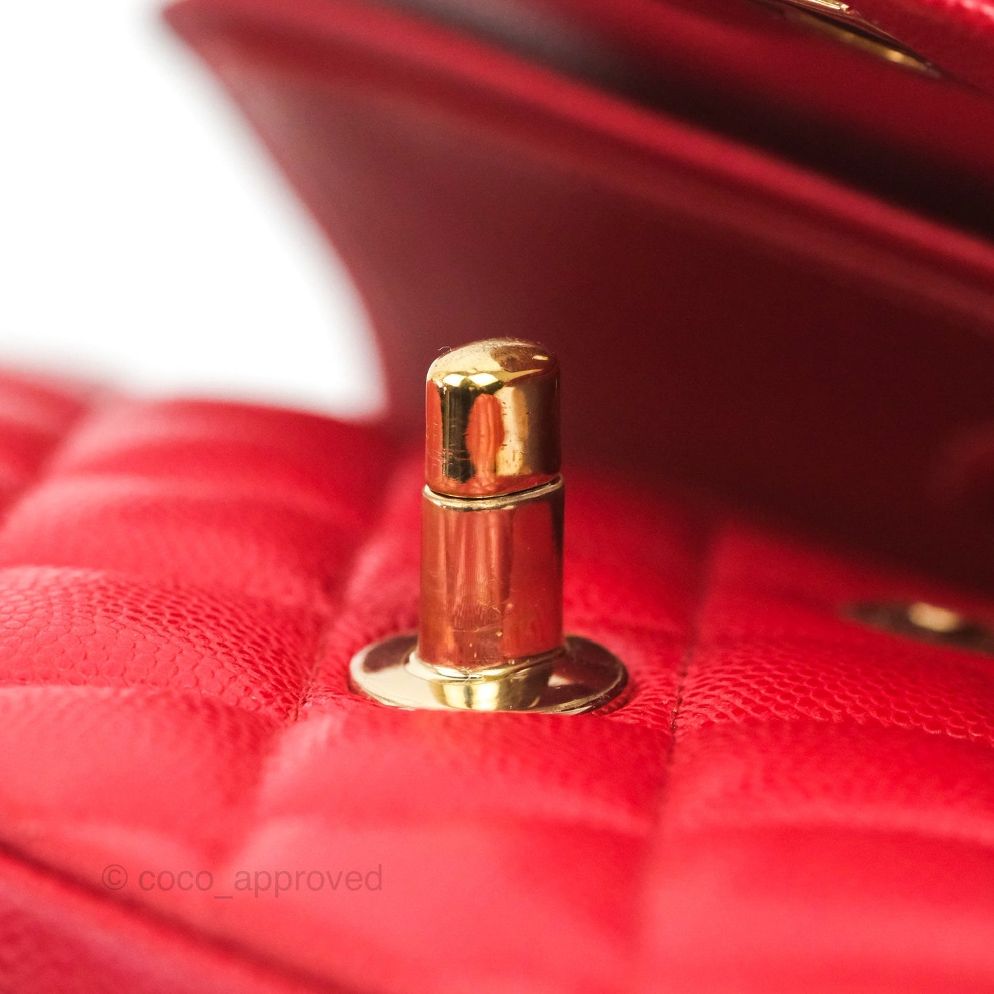 Chanel Classic Small S/M Flap Red Caviar Gold Hardware