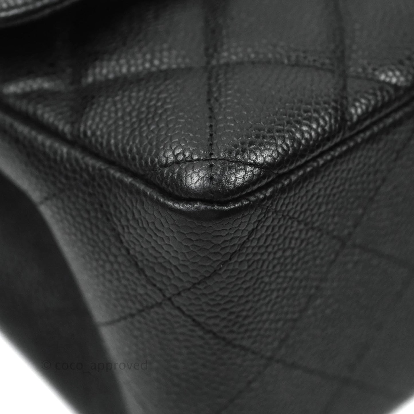 Chanel Jumbo Double Flap Black Caviar Silver Hardware⁣⁣