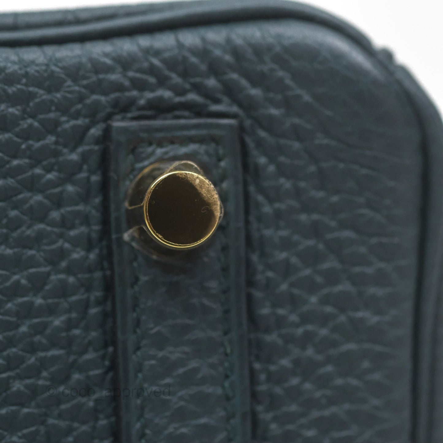 Hermès Birkin 25 Retourne Vert Cypres 6O Togo Gold Hardware