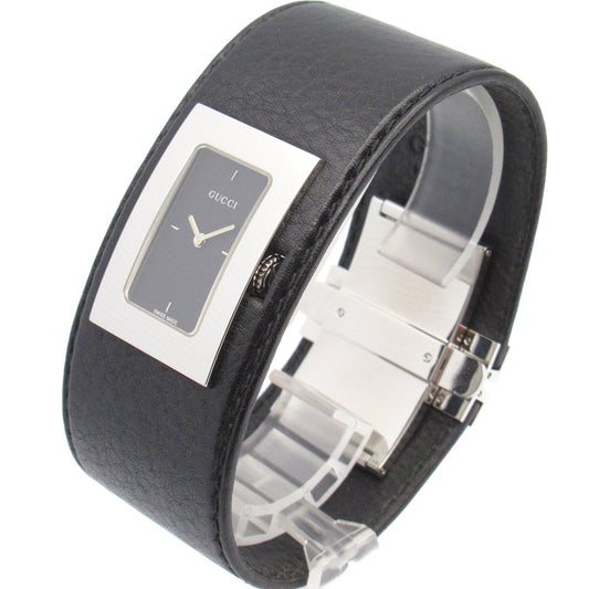 Luxury Gucci Trending 2025 Bangle watch Women Watch Quartz Stainless steel Leather belt Black