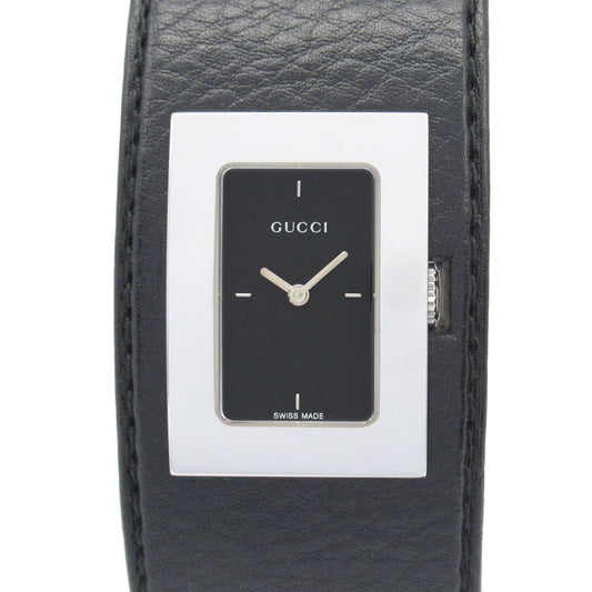 Luxury Gucci Trending 2025 Bangle watch Women Watch Quartz Stainless steel Leather belt Black