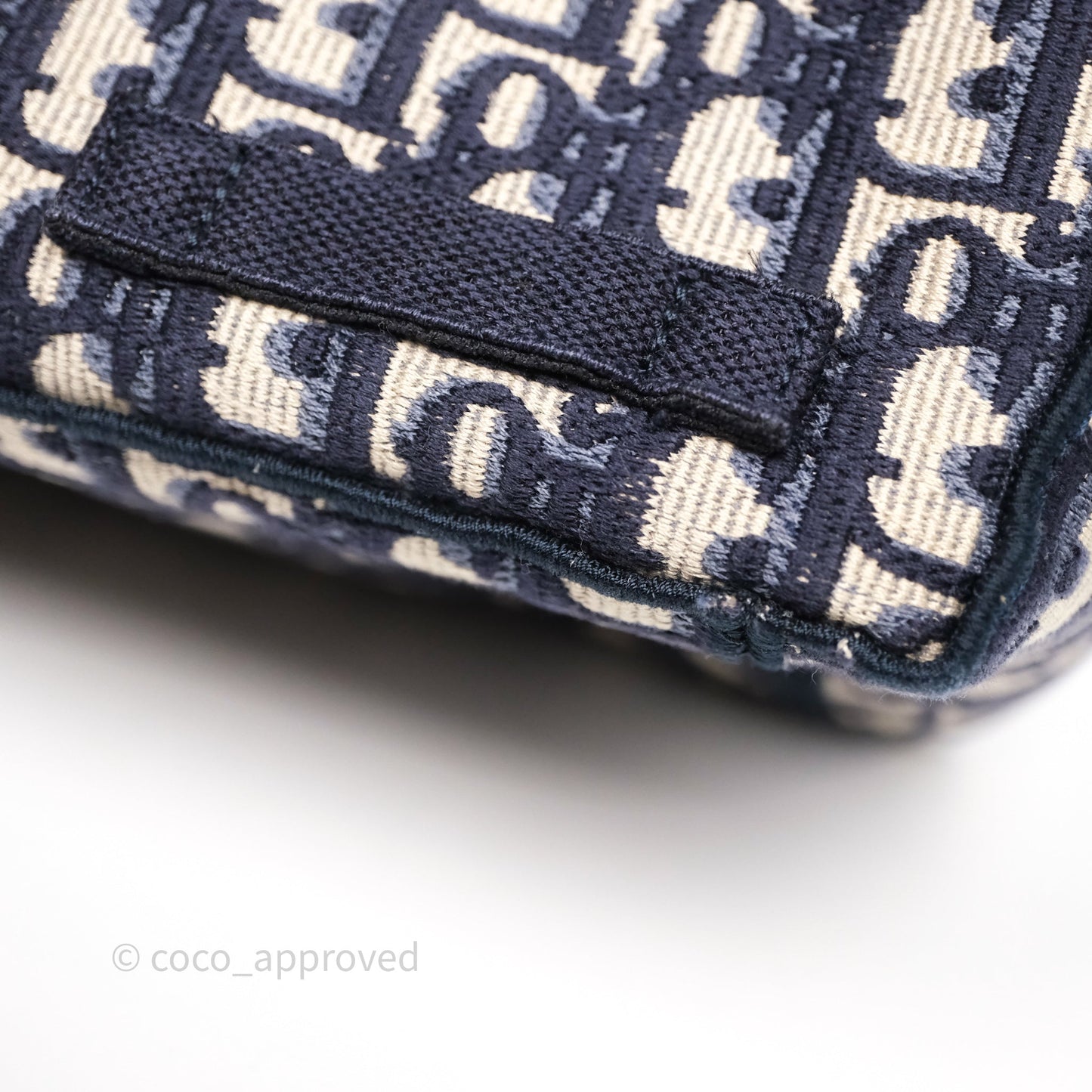 Christian Dior Medium DiorCamp Messenger Bag Oblique Embroidery Blue