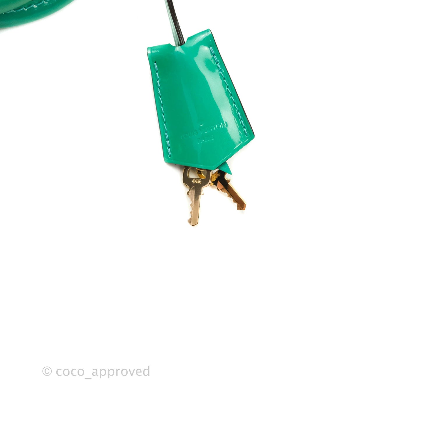 Louis Vuitton Alma BB Monogram Green Patent Gold Hardware