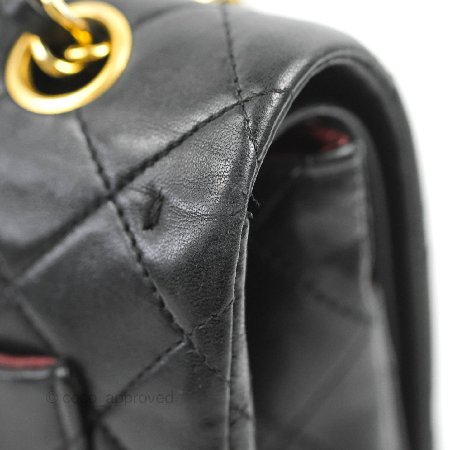 Chanel Vintage Medium Double Flap Black Lambskin 24K Gold Hardware