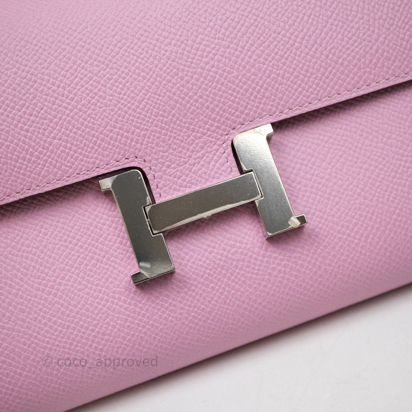 Hermès Constance To Go Wallet Mauve Sylvestre X9 Epsom Palladium hardware