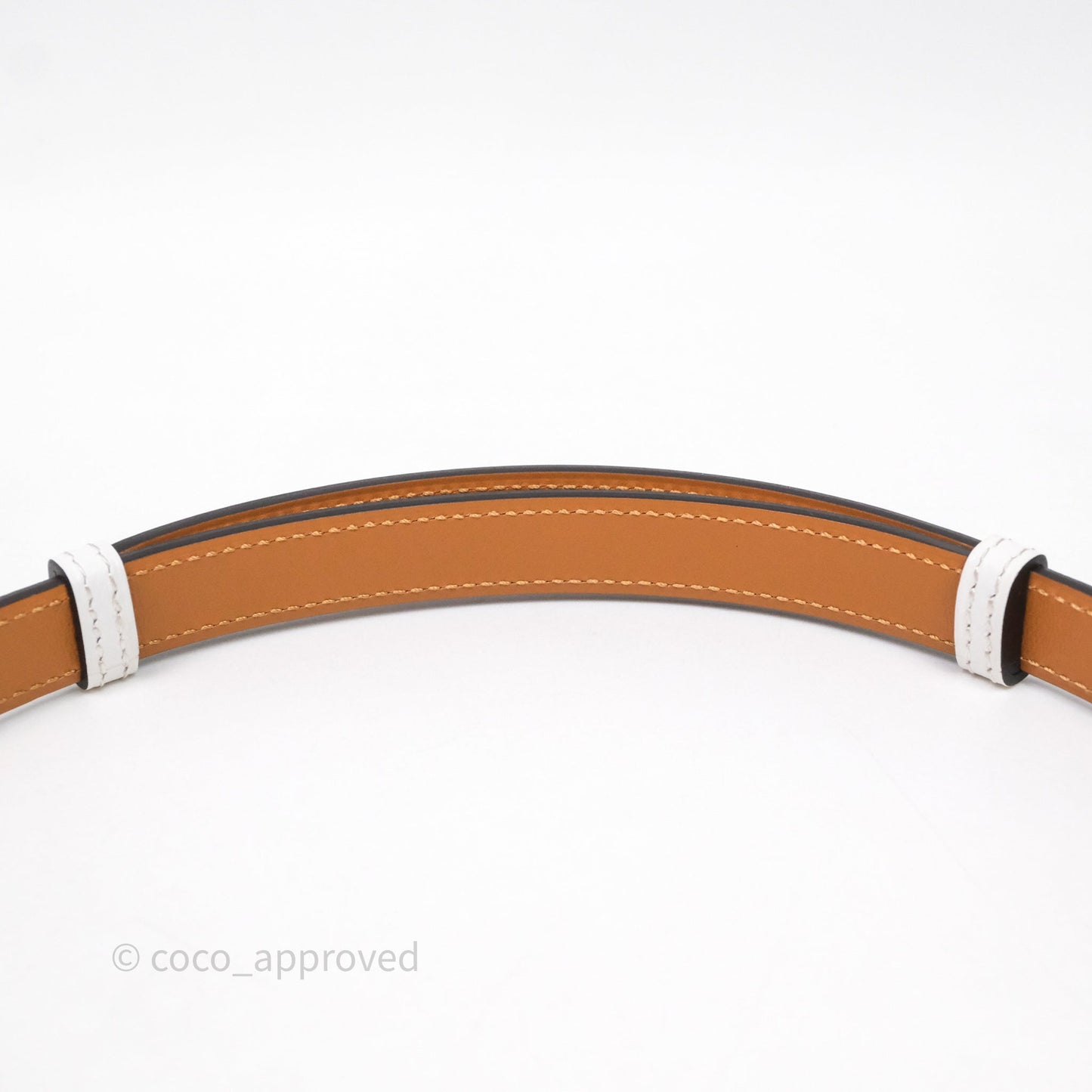 Hermès Kelly Buckle Belt Blanc Epsom Gold Hardware
