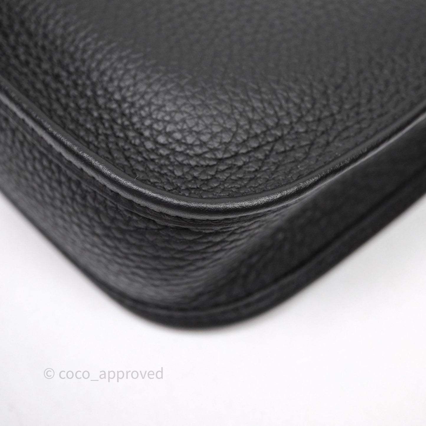 Hermès Mini Evelyne 16 Noir 89 Clemence Palladium Hardware
