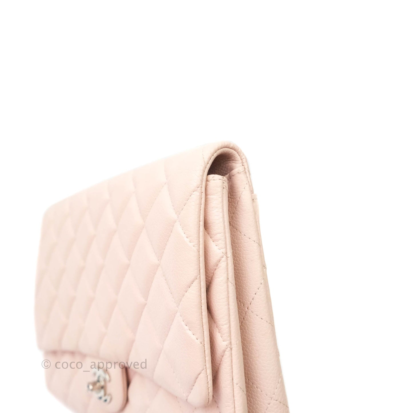 Chanel Quilted Clutch with Chain Sakura Pink Silver Hardware