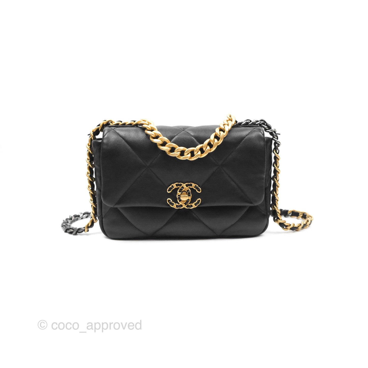 Chanel 19 Small Black Mixed Hardware
