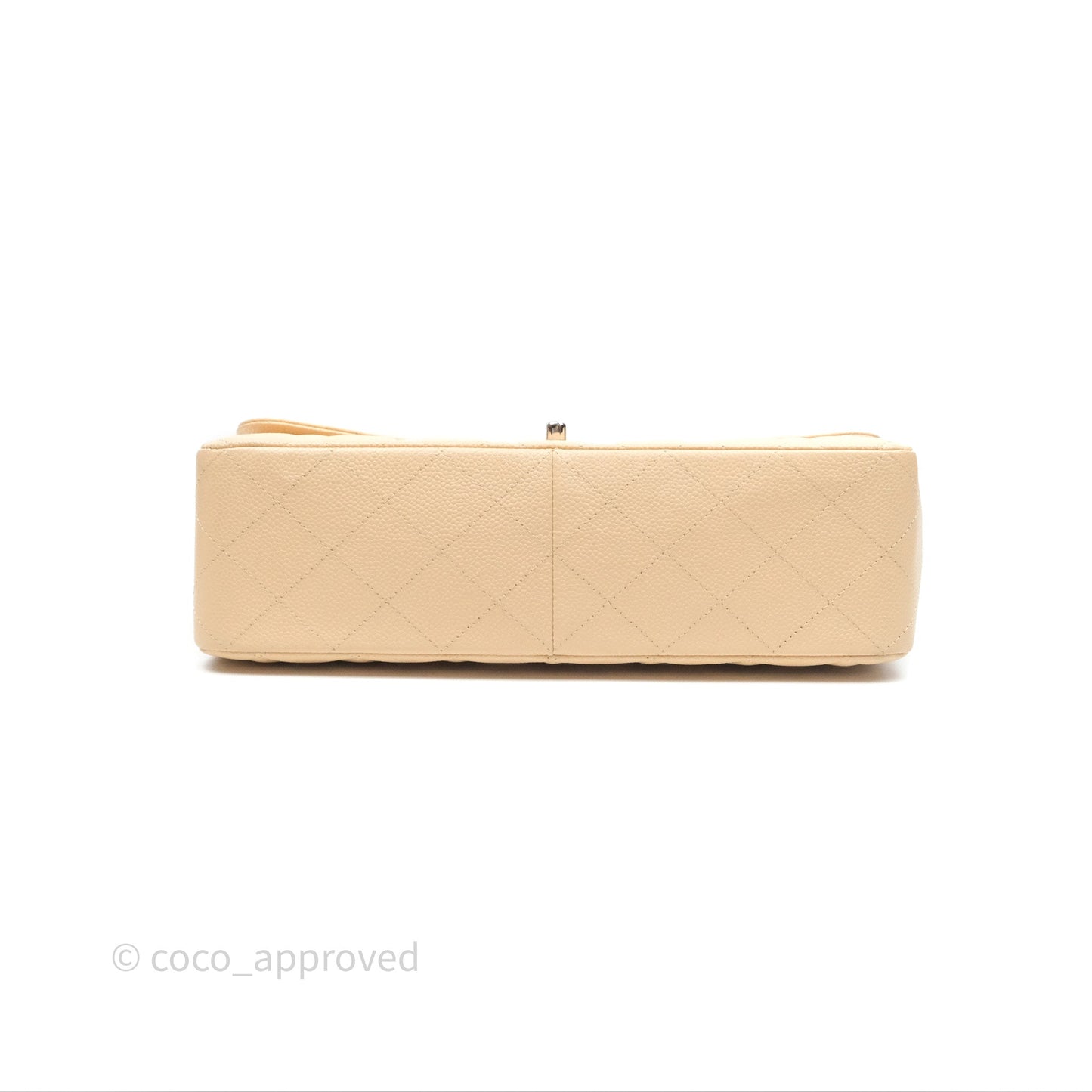 Chanel Jumbo Single Flap Beige Caviar Silver Hardware