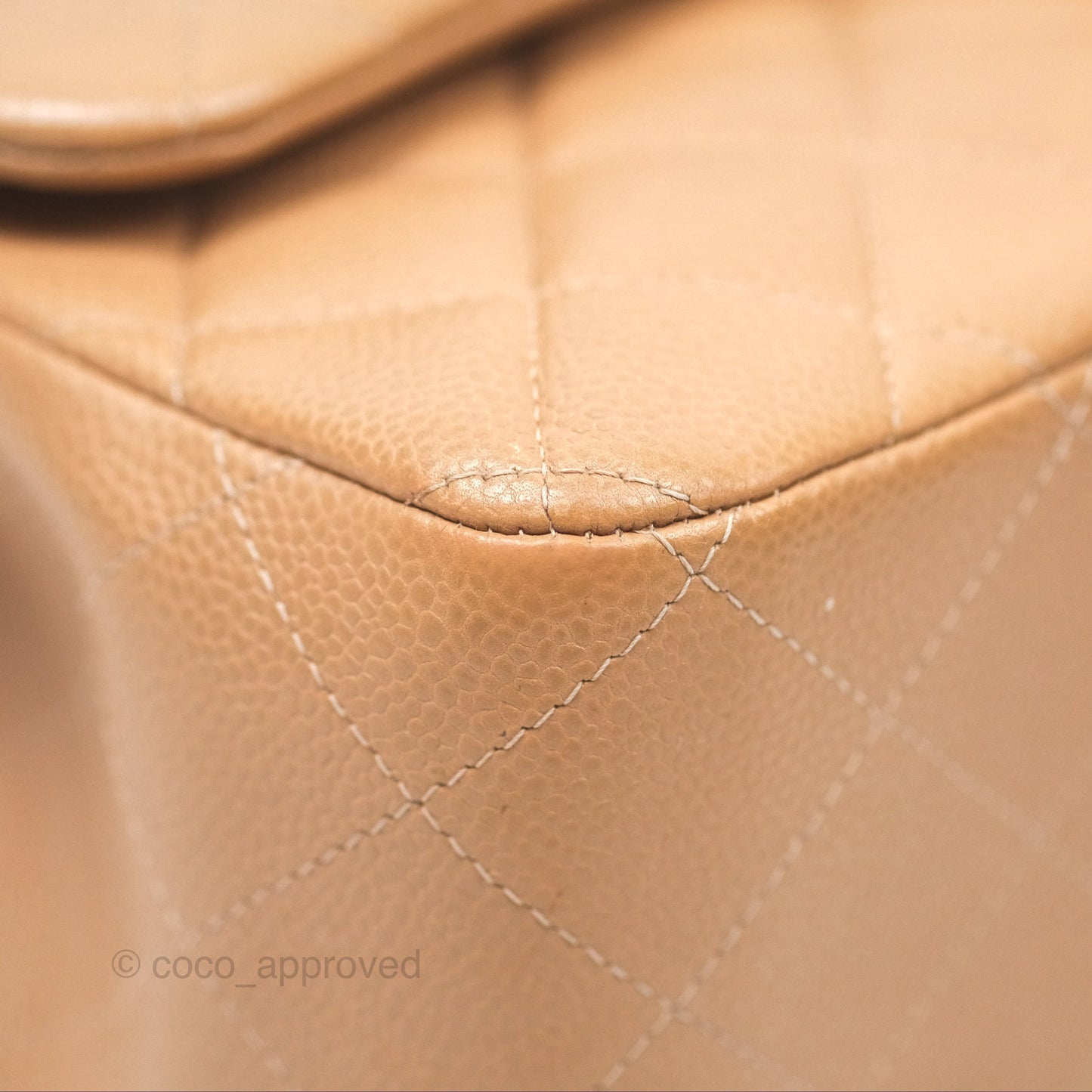 Chanel Classic Jumbo Double Flap Dark Beige Caviar Gold Hardware⁣⁣ 18S