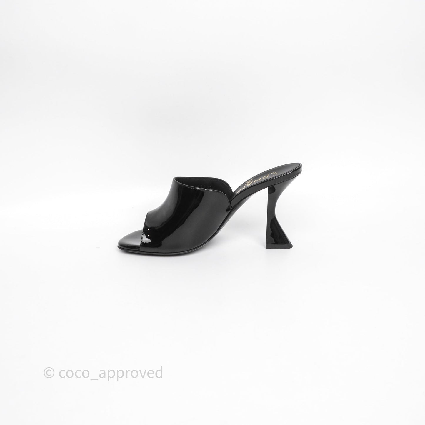 Chanel CC Heels Black Patent Size 36
