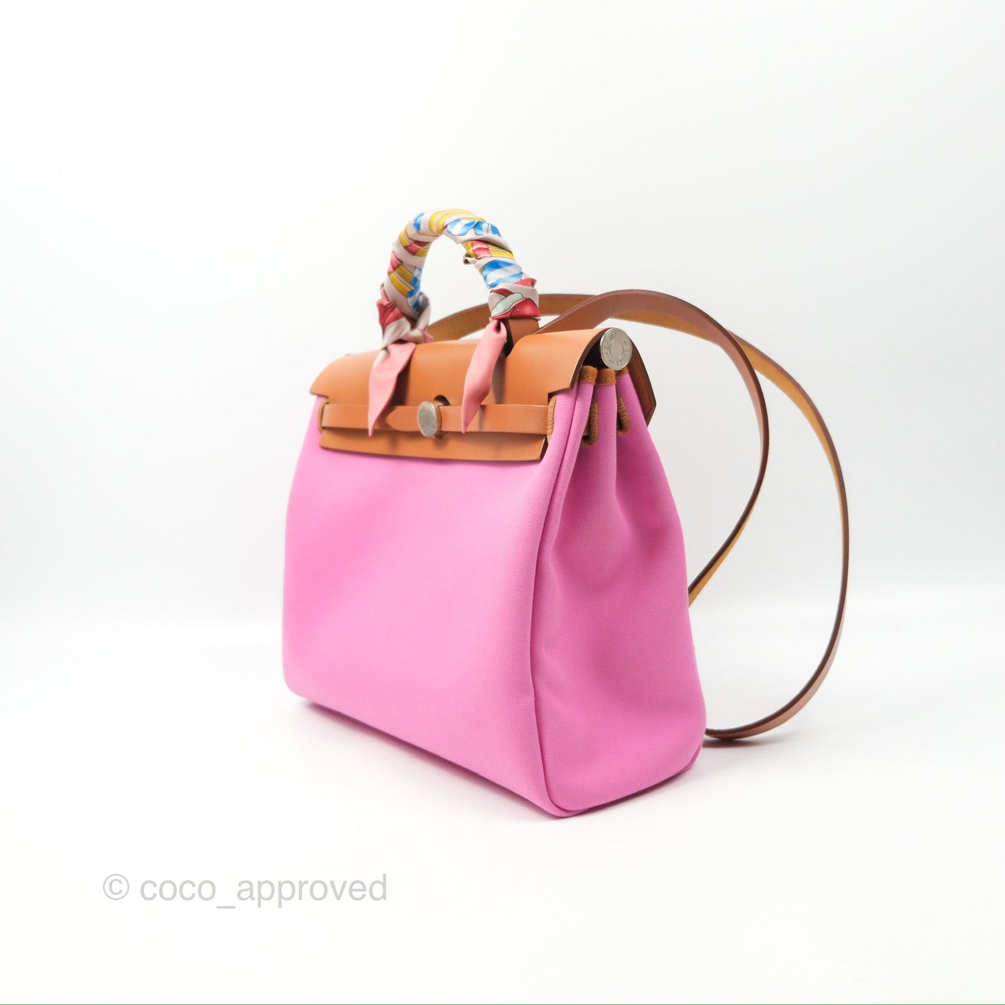Hermès Herbag Zip 31 Retourne Rose Bubblegum Rubis Nature Canvas Palladium Hardware