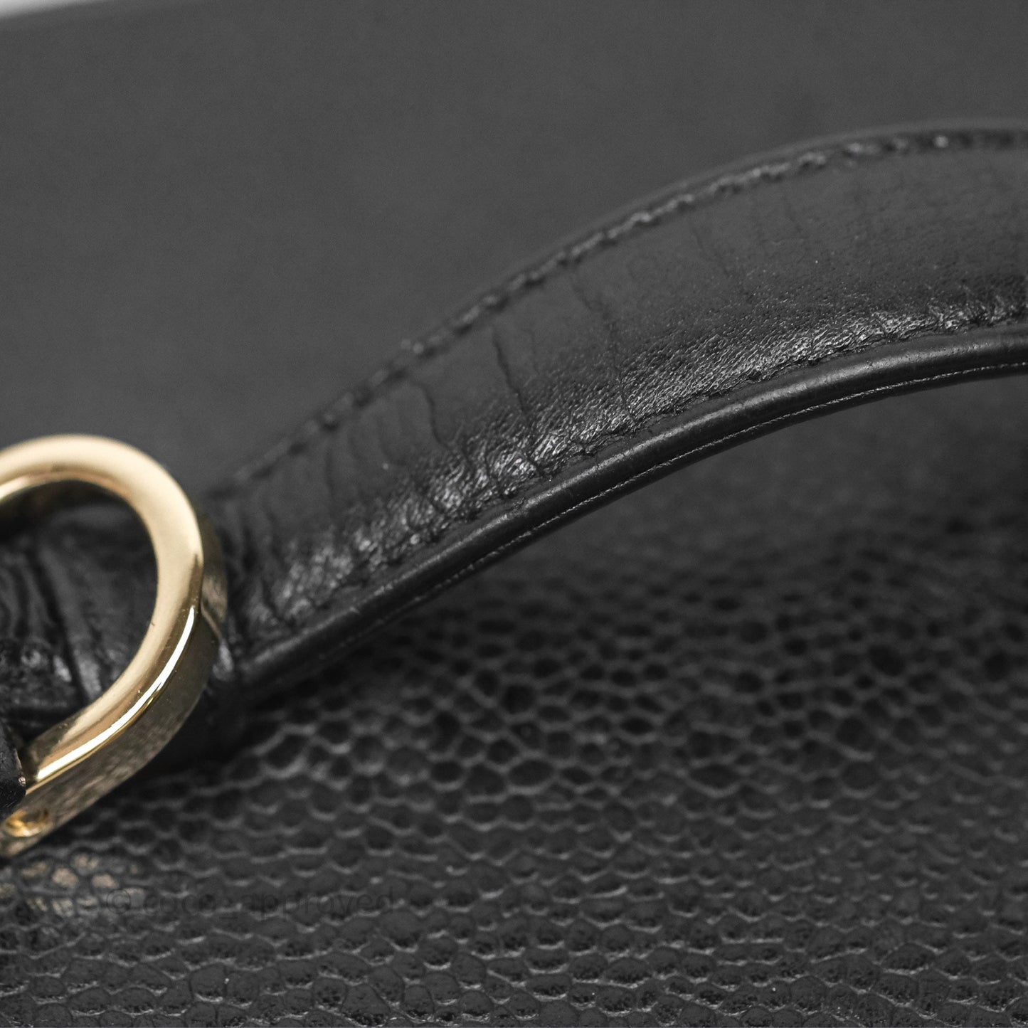 Chanel Vintage Vanity Case Black Caviar Gold Hardware
