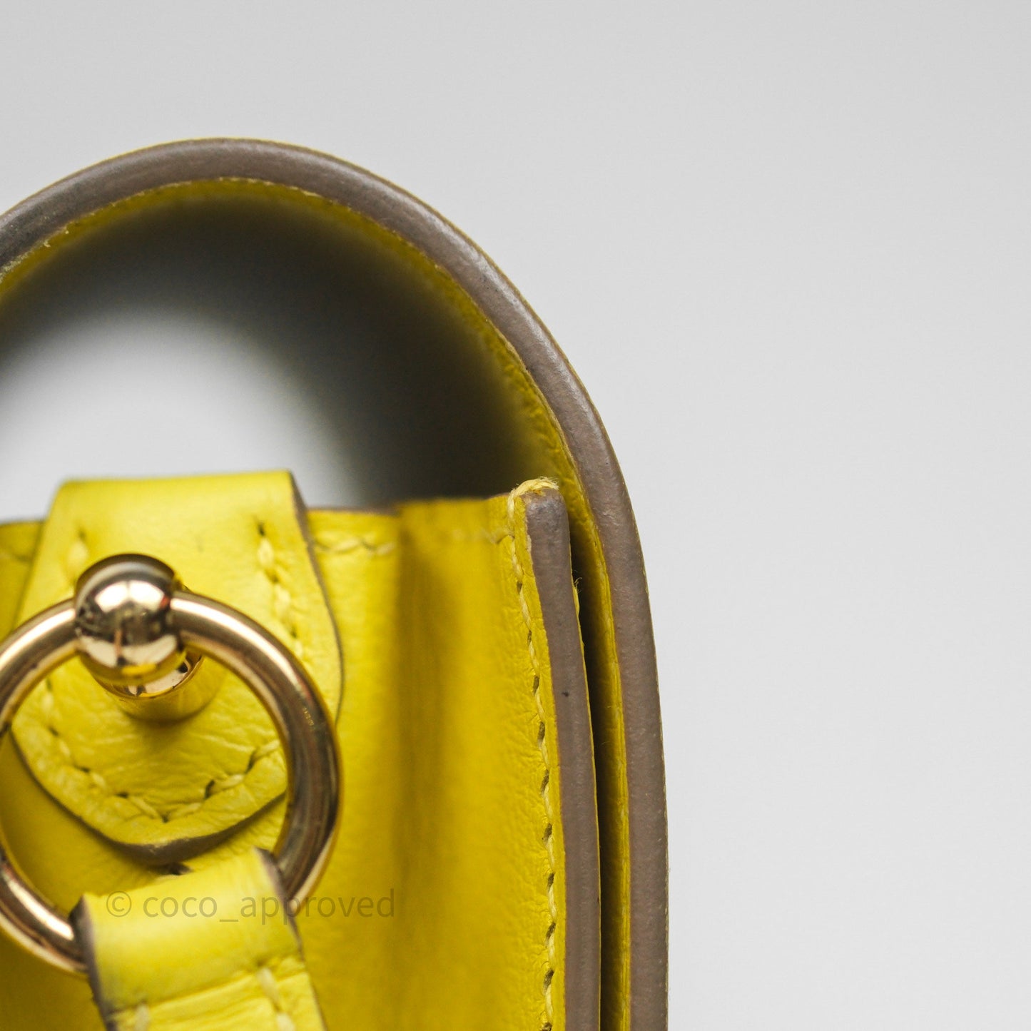 Hermès Roulis Mini 18 Lime 9R Evercolor Gold Hardware
