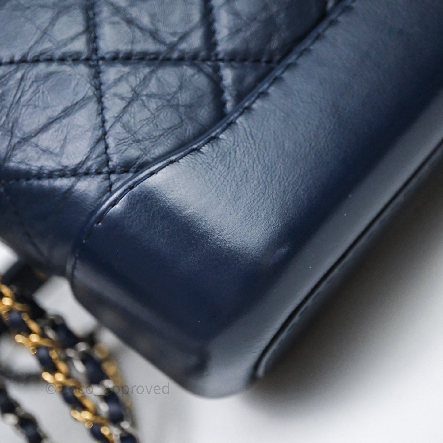 Chanel Quilted Small Gabrielle Hobo Navy Aged Calfskin Mixed Hardware