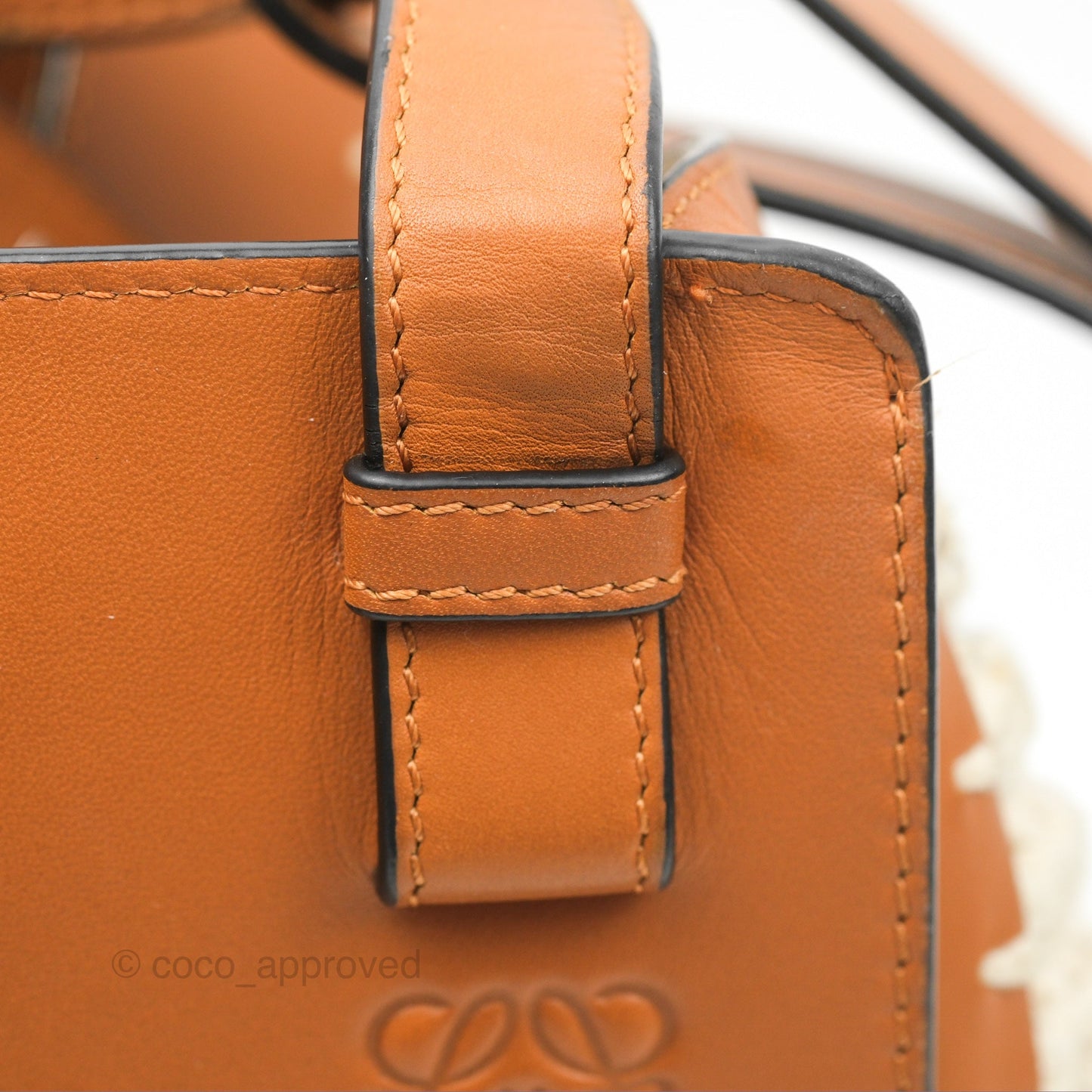 Loewe Small Hammock Shoulder Bag Crochet Tan Calfskin