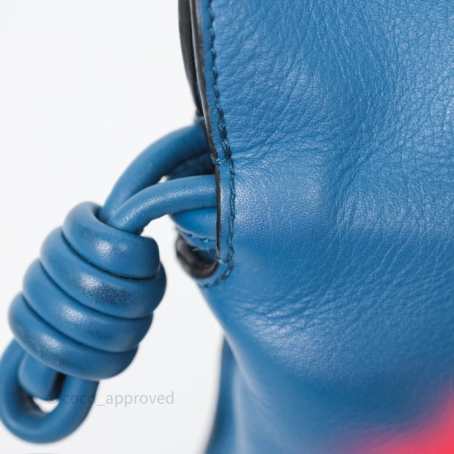 Loewe Mini Flamenco Clutch Nappa Calfskin Teal Blue