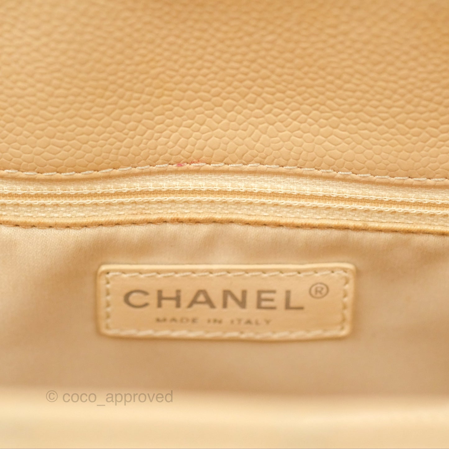 Chanel GST Beige Caviar Silver Hardware