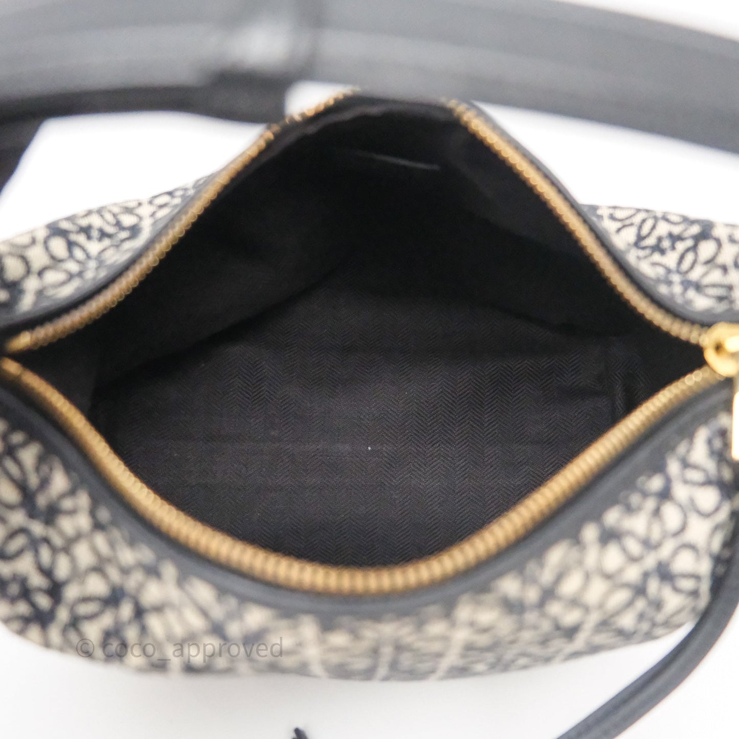 Loewe Small Cubi bag in Anagram Jacquard & Calfskin Navy/Black