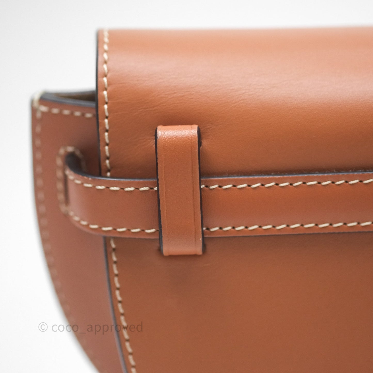 Loewe Mini Gate Belt Bag in Soft Calfskin Brown