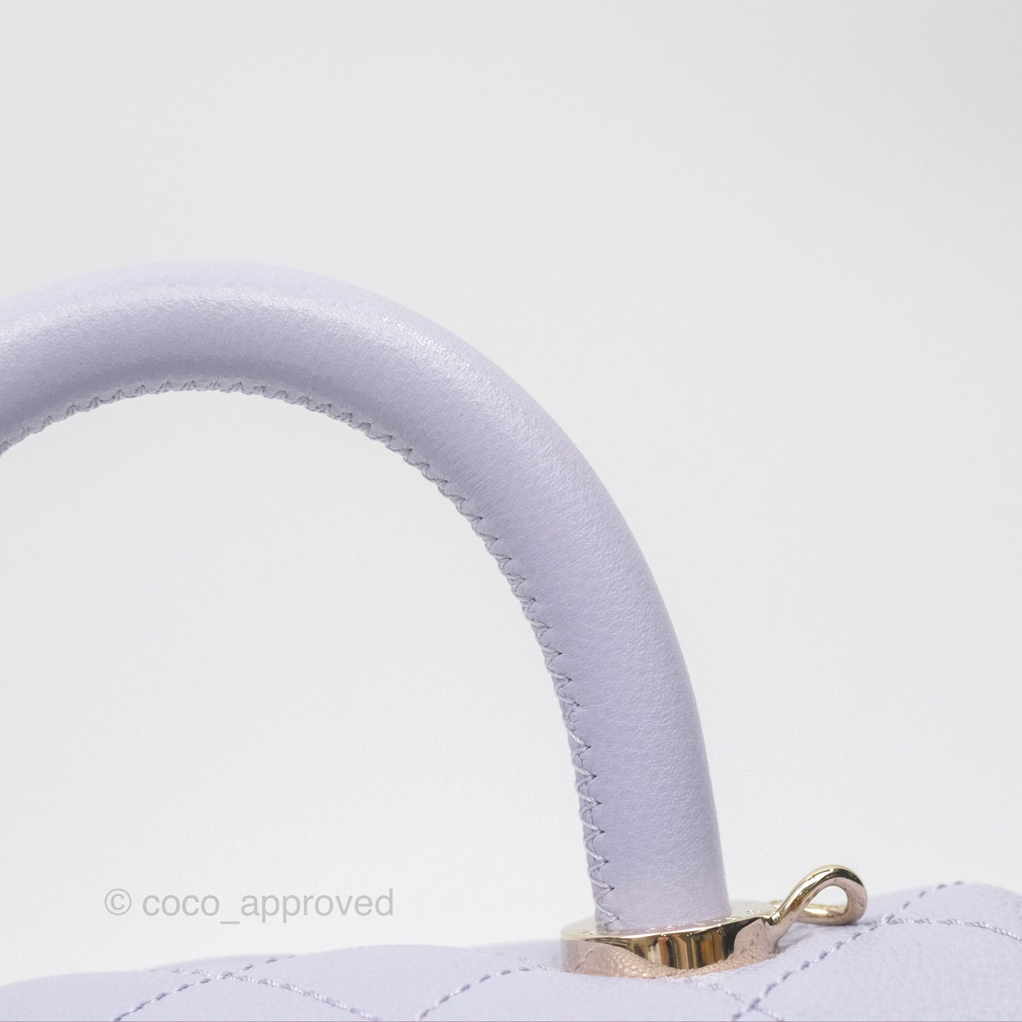 Chanel Mini Coco Handle Lilac Caviar Gold Hardware