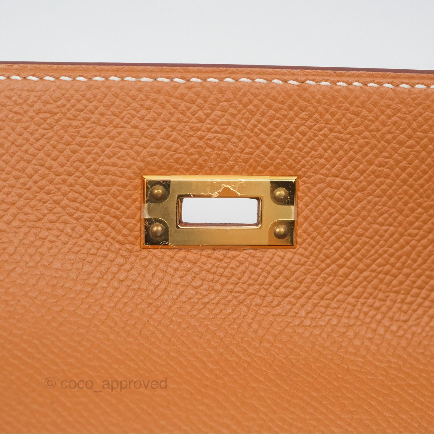 Hermès Kelly 25 Sellier Gold Epsom Gold Hardware