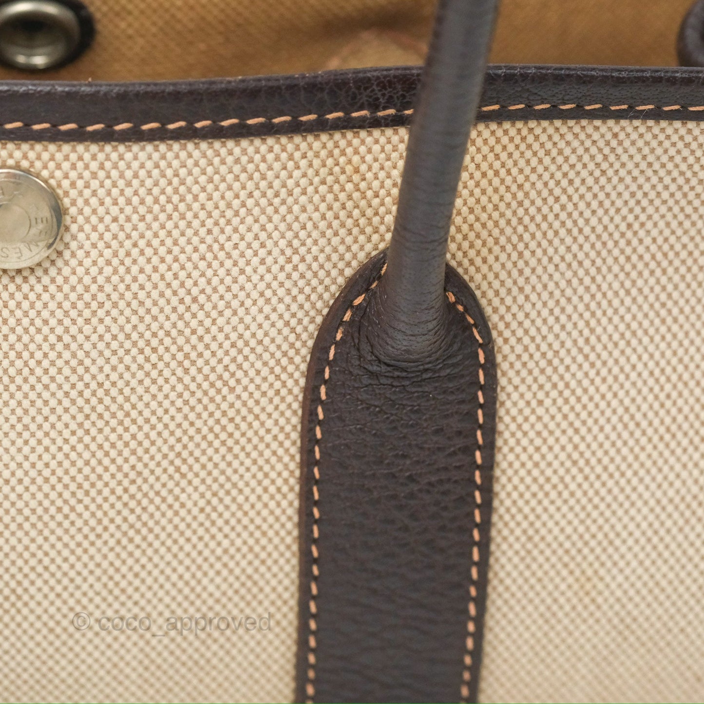 Hermès Garden Party 30 Canvas Brown/ Natural