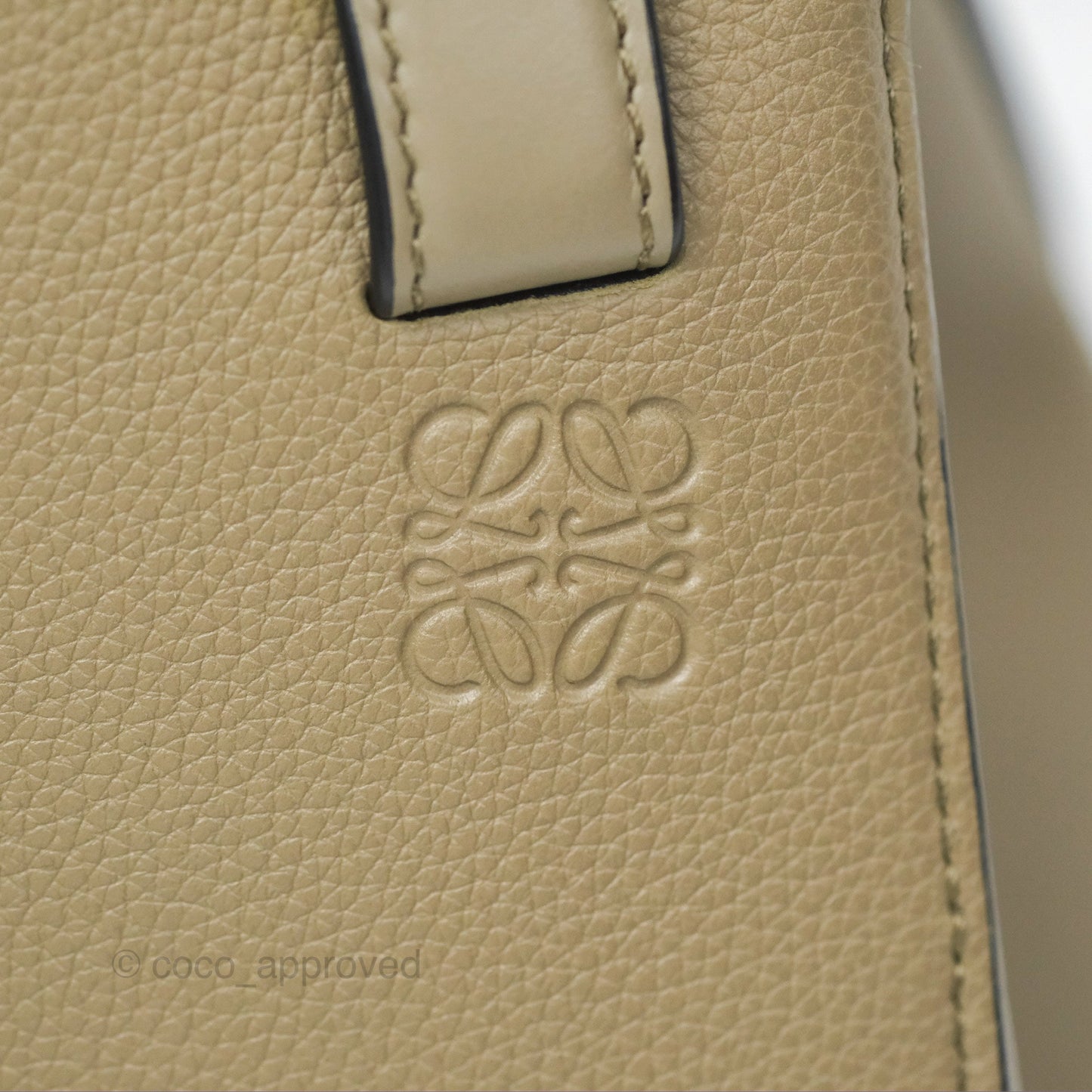 Loewe Hammock Nugget Bag Neutral Grained Leather