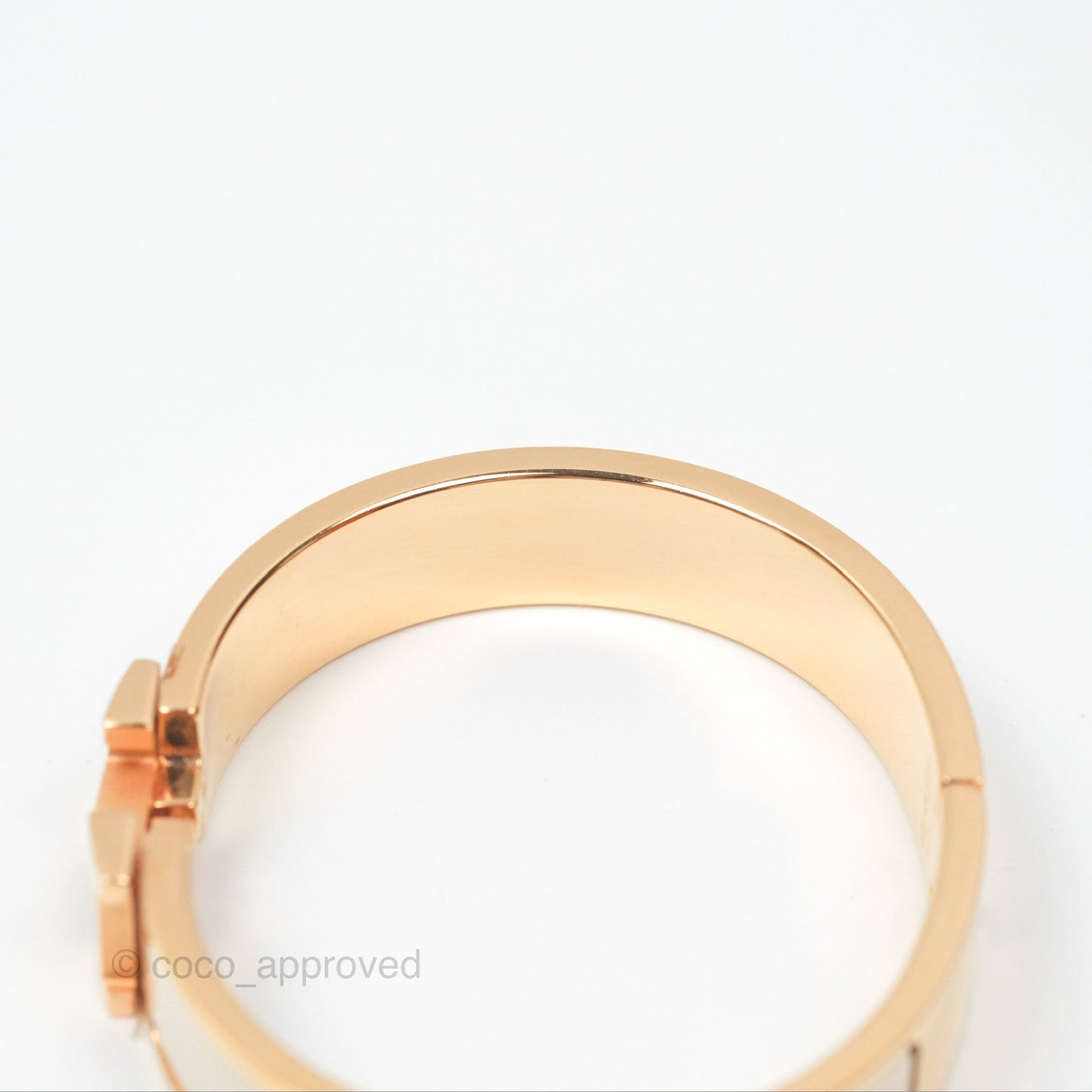 Hermès Clic H Bracelet Creme Rose Gold PM