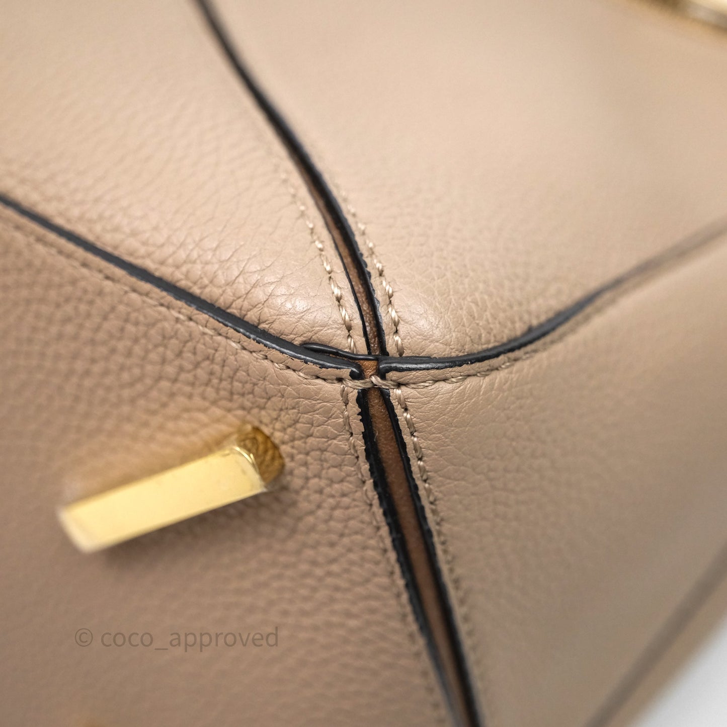 Loewe Medium Puzzle Bag Sand Mink Grained Calfskin