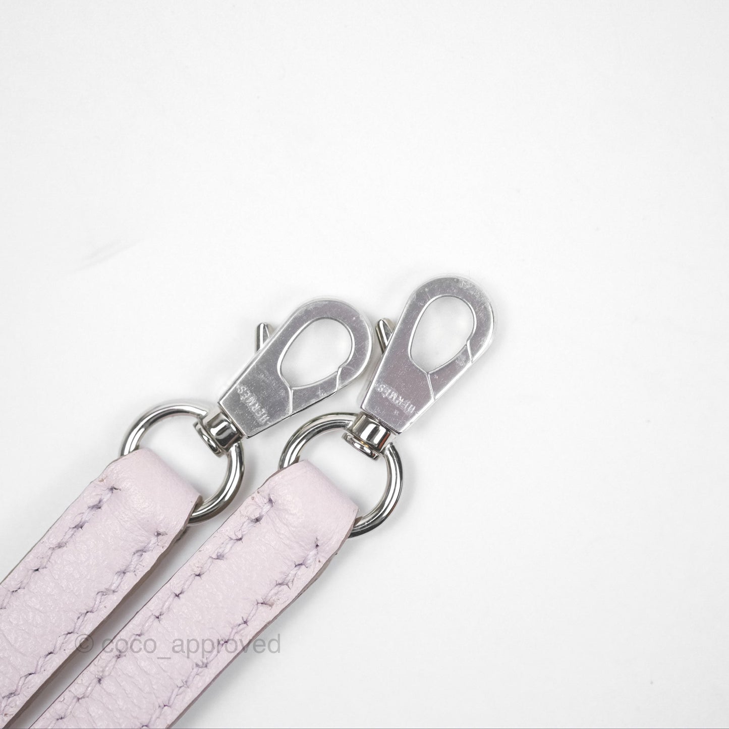 Hermès Bolide Mini 1923 Evercolor Mauve Pale 09/ Caramel 28 Palladium Hardware