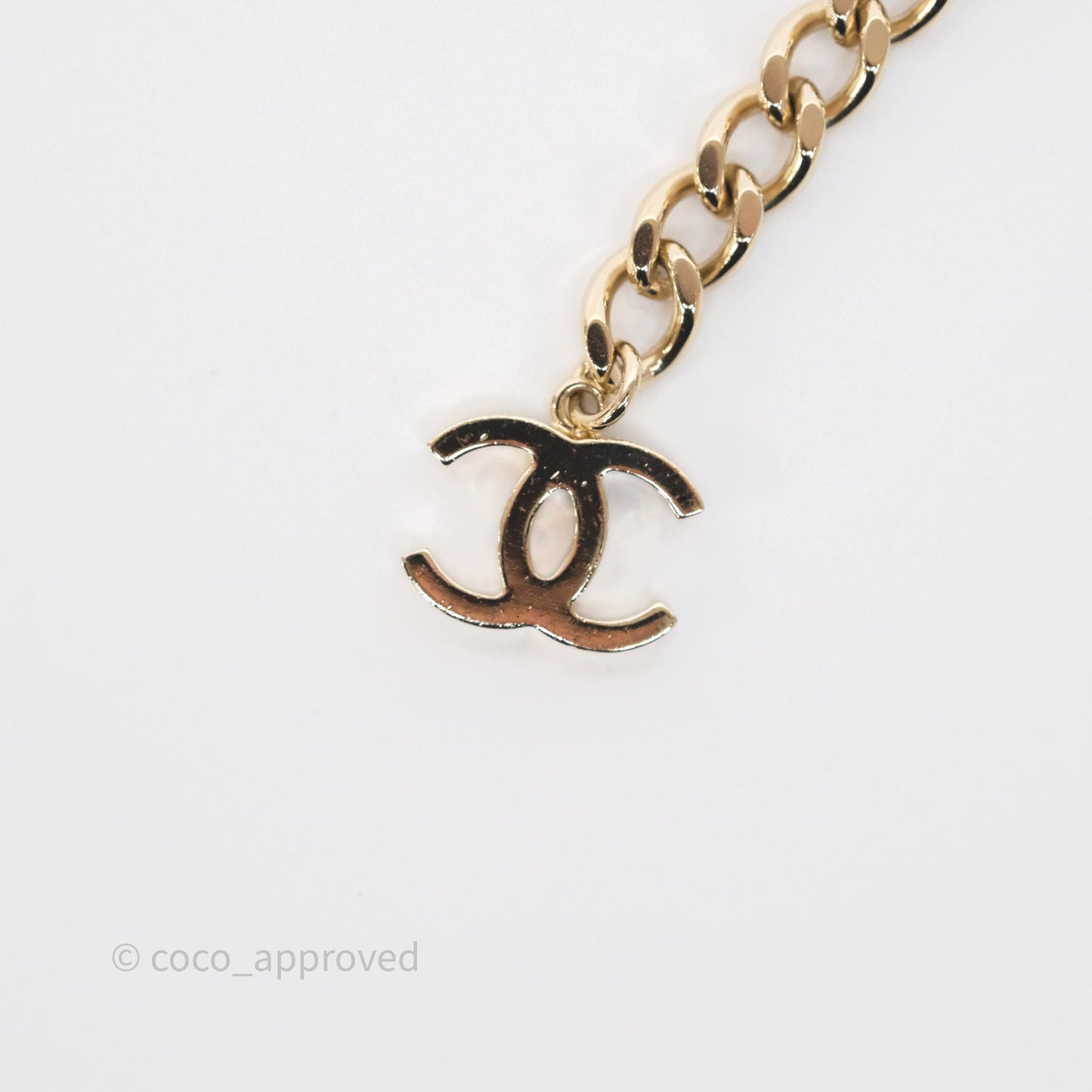 Chanel Crystals CC Chain Belt Gold Tone 22S