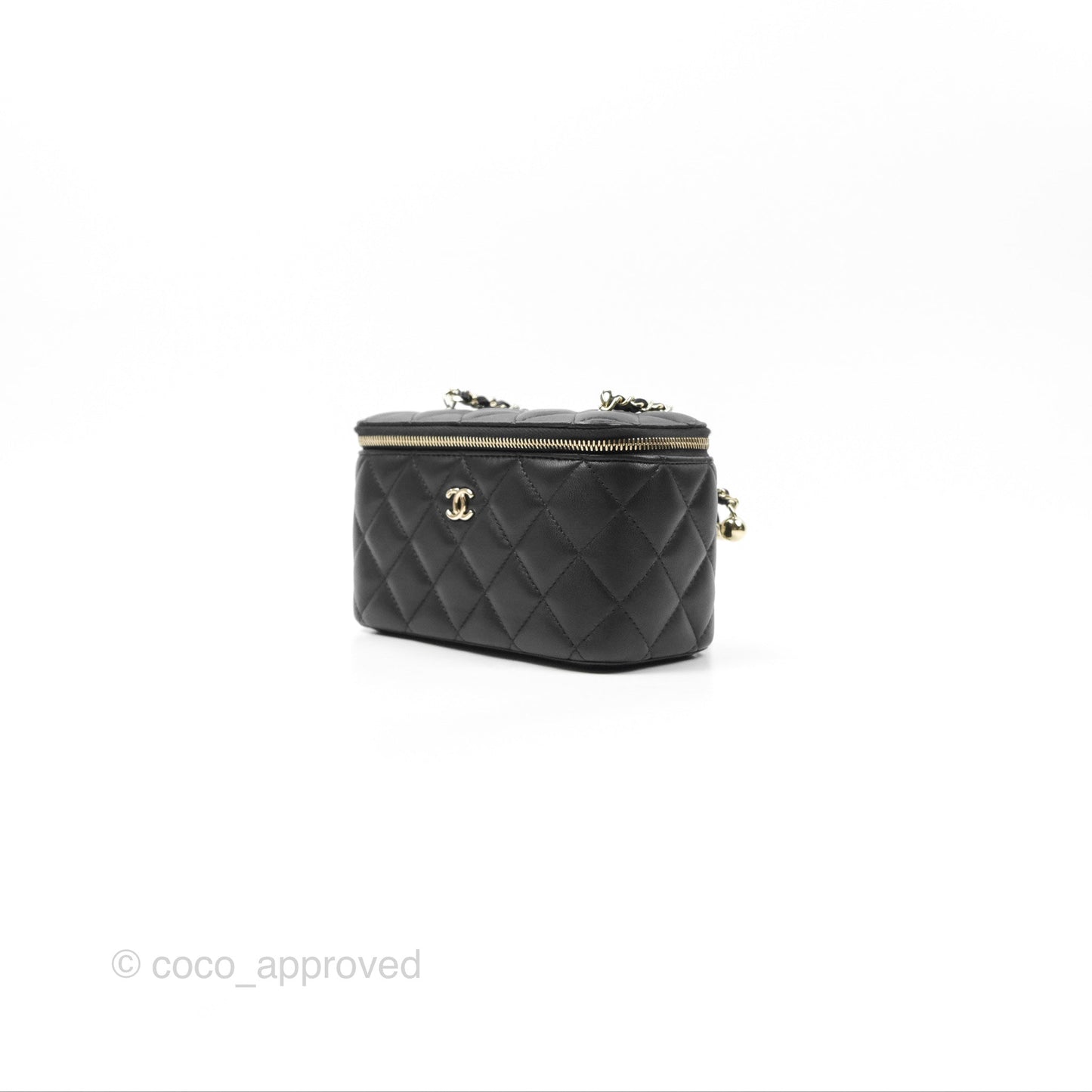 Chanel Ball Crush Vanity with Chain Black Lambskin Gold Hardware