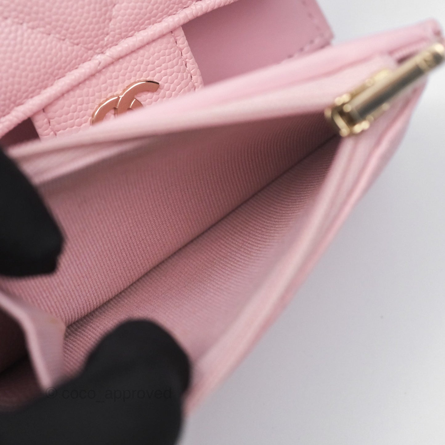 Chanel Classic Short Flap Wallet Pink Caviar Gold Hardware