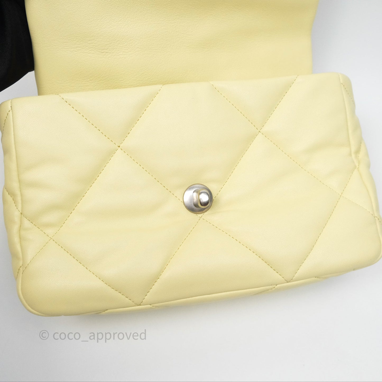 Chanel 19 Small Light Yellow Mixed Hardware