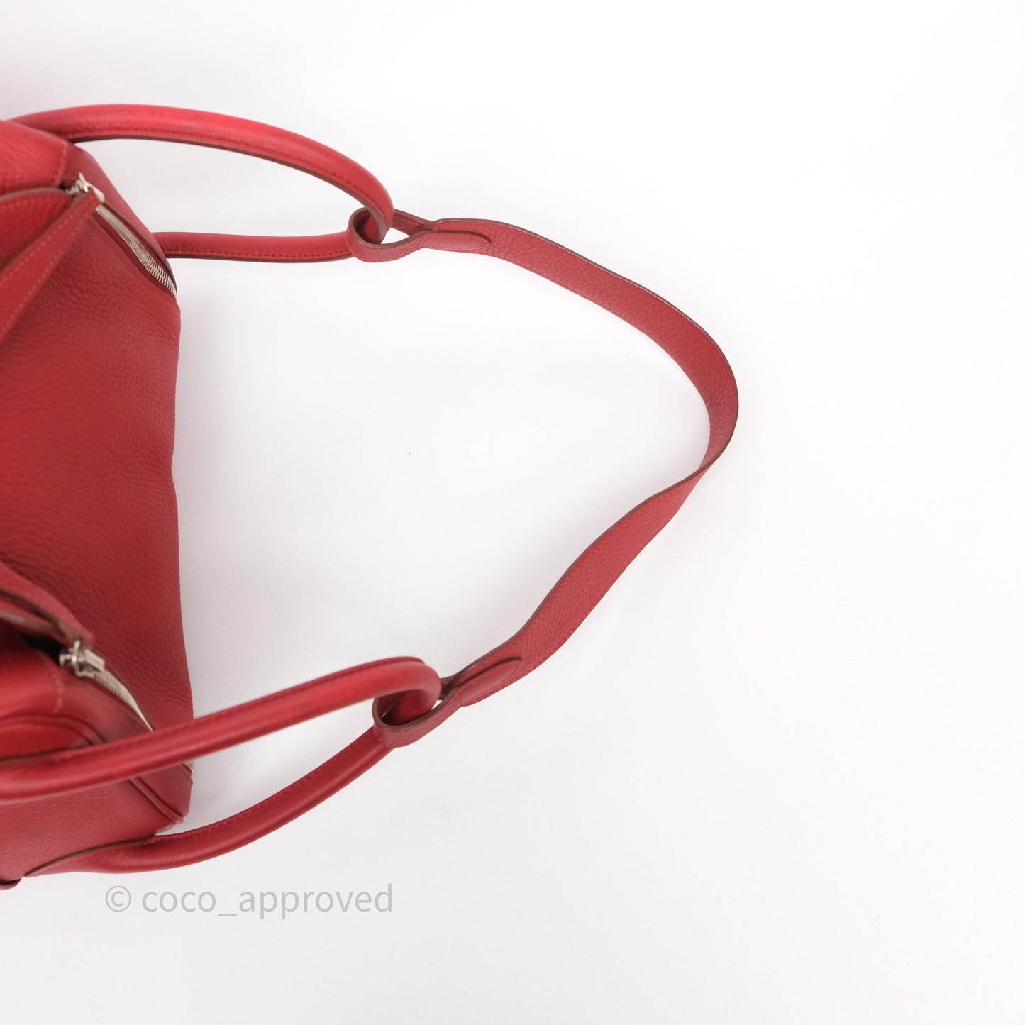 Hermès Lindy 30 Rouge Garance 54 Clemence Palladium Hardware