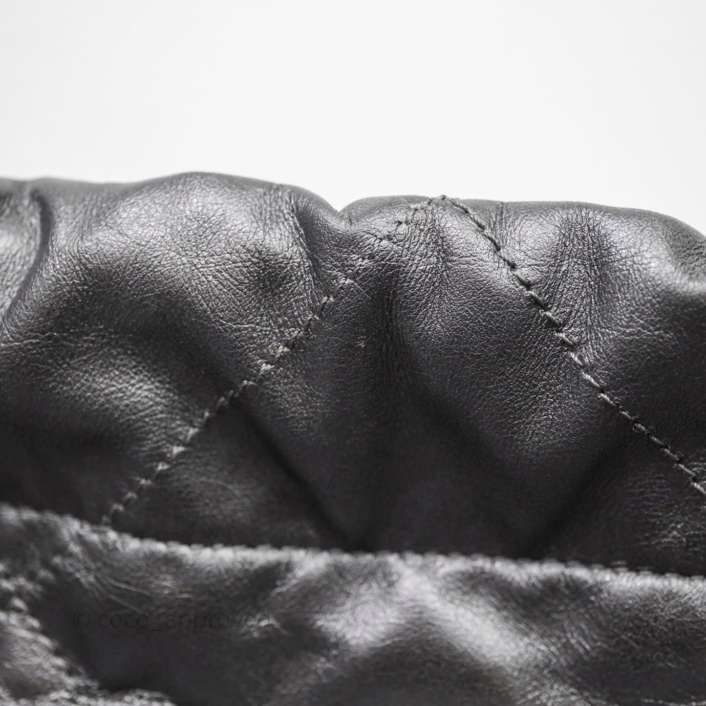 Chanel 22 Bag Medium Dark Grey Calfskin Gold Hardware