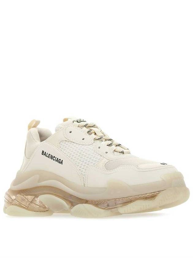 Luxury Balenciaga Triple S Clear Sole Low Top Sneakers Beige