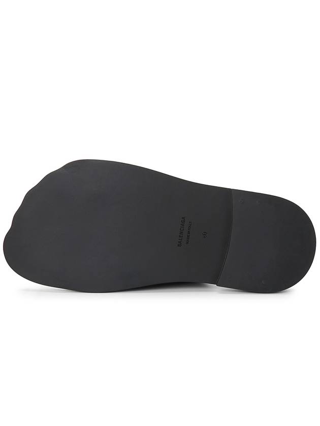 Luxury Balenciaga Leather Slippers Black
