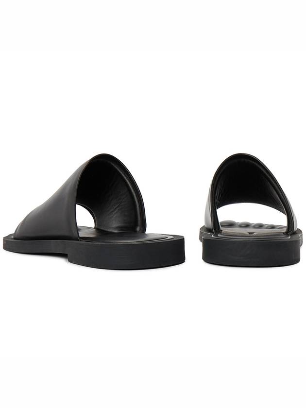 Luxury Balenciaga Leather Slippers Black
