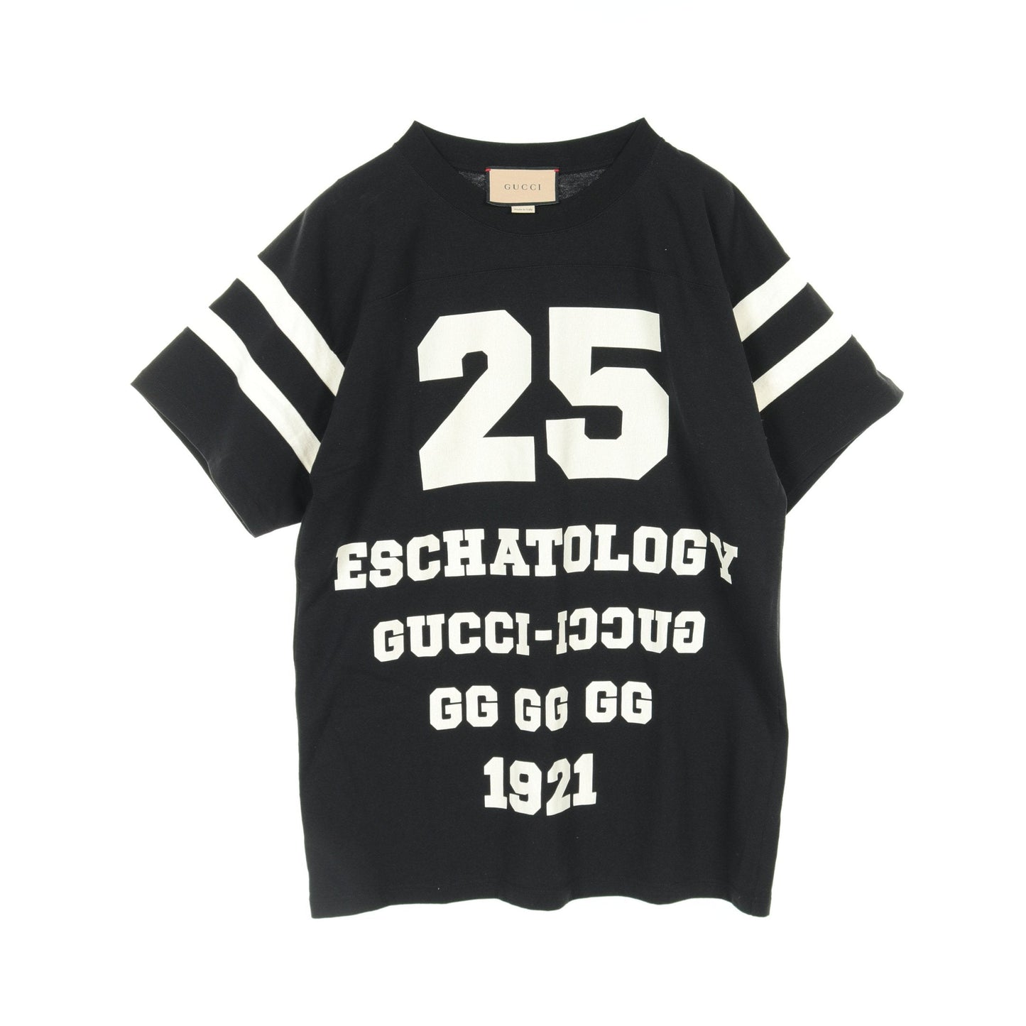 Luxury Gucci Trending 2025 Numbering T-shirt Crew neck Short sleeve Cotton Black