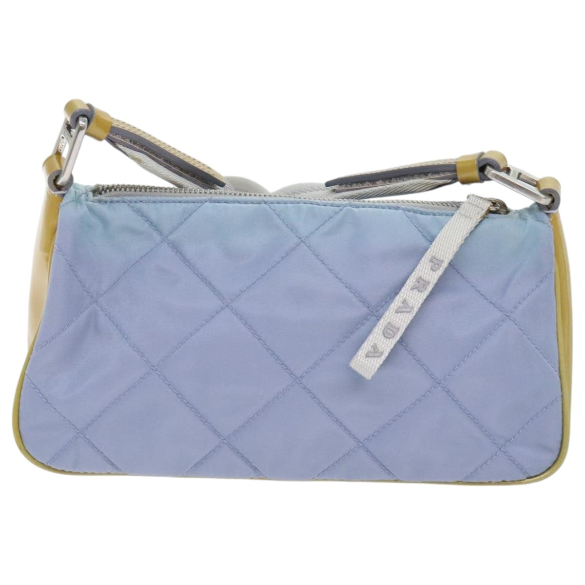 Luxury Prada Shoulder Bag Nylon Light Blue Silver  95019
